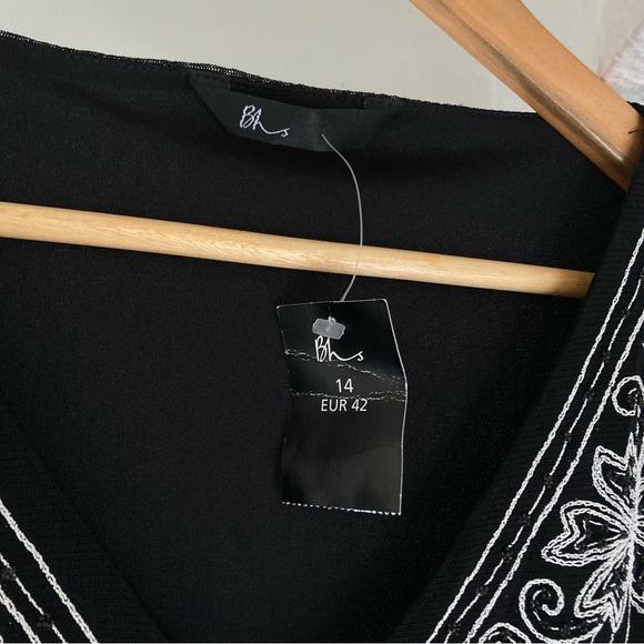 VINTAGE BNWT Deadstock BHS Ladies Women Mesh beaded Sheer Top Tee T-Shirt - Picture 9 of 11